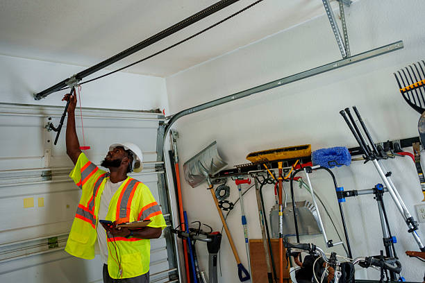 Professional Garage Door Panel Replacement technician working in Knightstown, IN